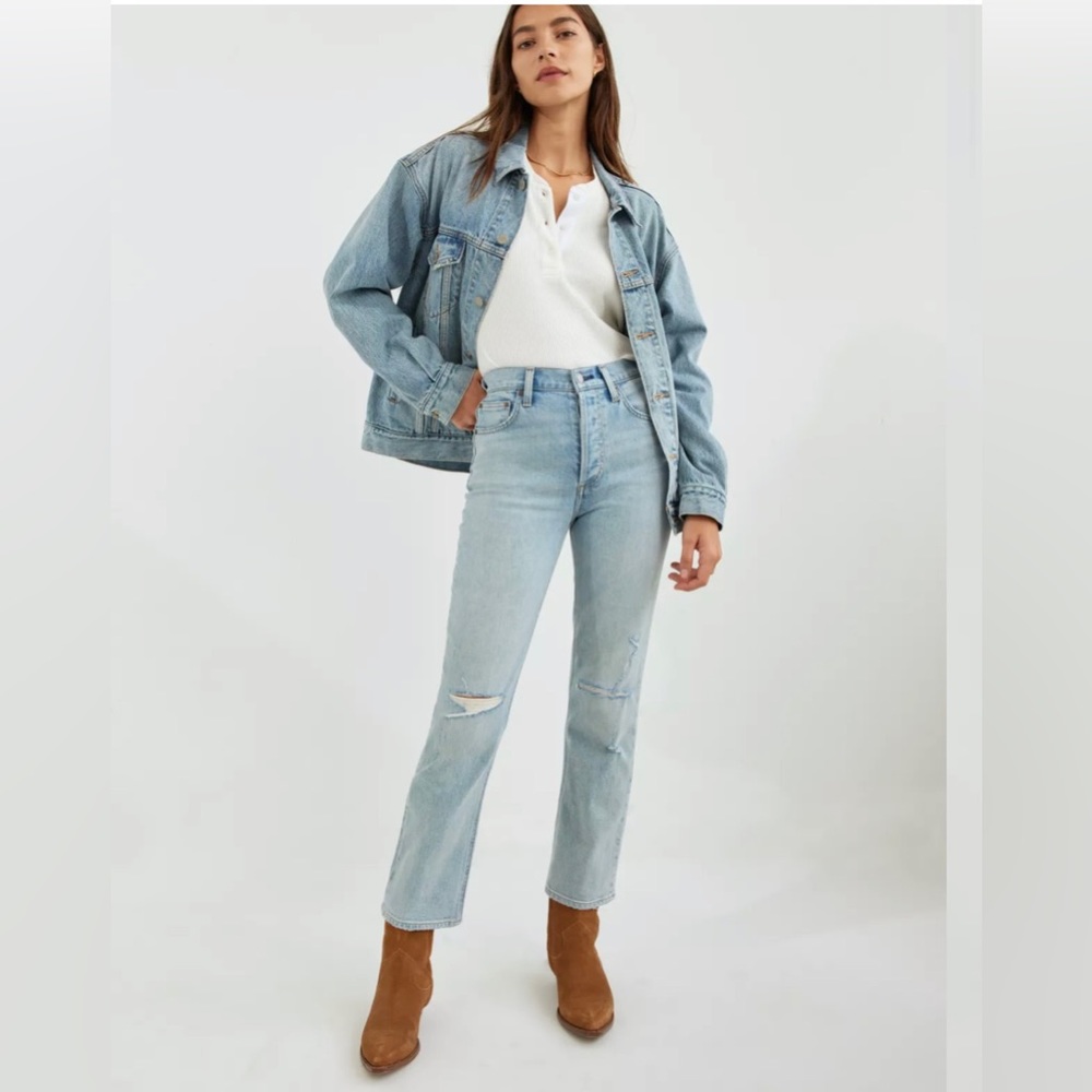 Aritzia High Rise Straight Leg Jeans
